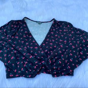 Wild fable cherry crop top size extra large